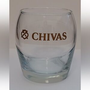 Chivas Regal Gold Logo Whiskey Rocks Swirl Weighted glass